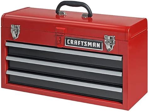 used craftsman 3 drawer metal tool box|3 drawer portable tool chest.